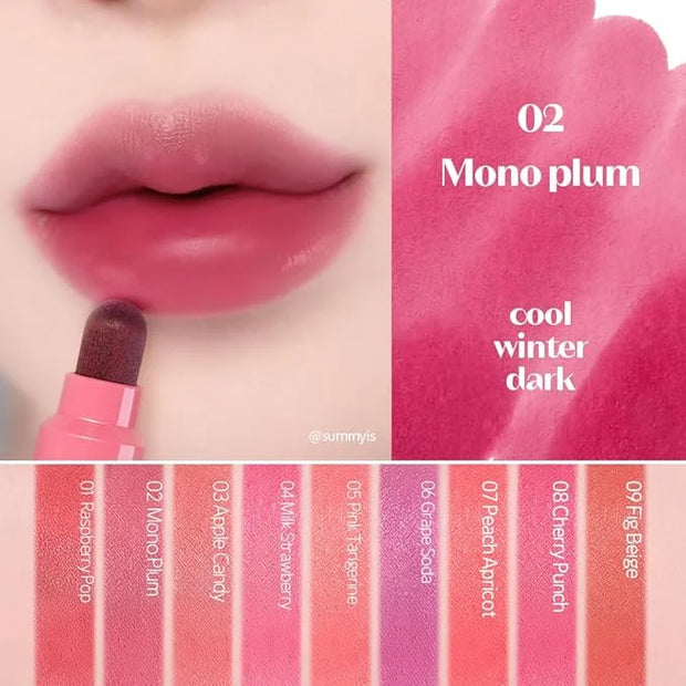 ETUDE Dear Darling Marker Tint #2 Mono Plum (5g) | Hydrating & Long Lasting Lip Stain | High Pigmented Lip Maker with Easy...