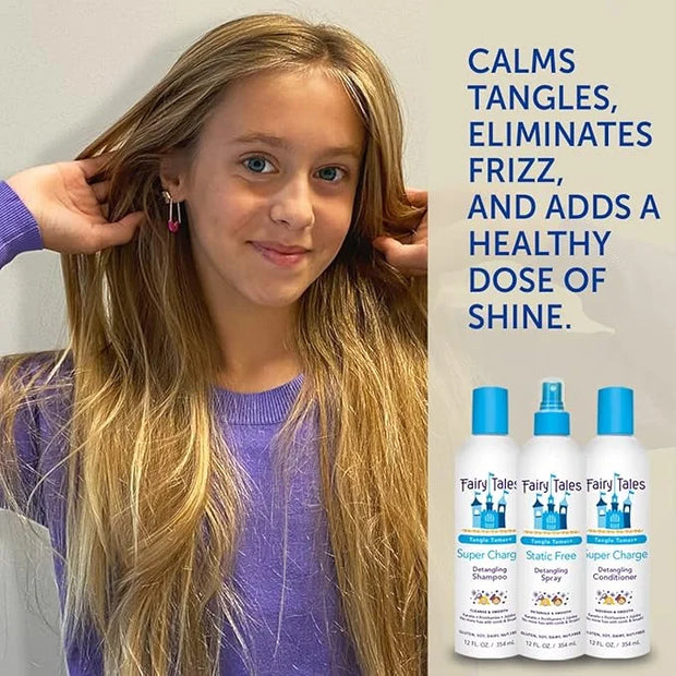 Fairy Tales Tangle Tamer Detangling Shampoo and Conditioner for Kids plus Detangling Spray - Ultra Moisturizing and Anti F...