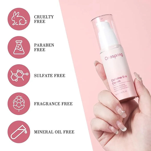 Eye Cream, Caffeine Eye Cream for Puffiness, Wrinkles, Fine Lines, Dark Circles Undereye Treatment for Women & Men, Daily ...