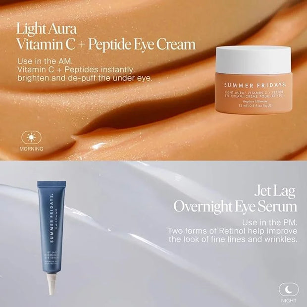 Summer Fridays Jet Lag Overnight Eye Serum - Nourishing Undereye Treatment for Dark Circles - Helps to Hydrate, Smooth, Fi...