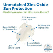 Waxhead Zinc Oxide Sunscreen - Travel Sunscreen Reef Safe Sunscreen SPF 30 Sun Block Sun screen Protector for Face Biodegr...