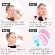 Rose Under Eye Patches (30 Pairs) Under Eye Patches for Dark Circles, Under Eye Patches for Puffy Eyes and Dark Circles, U...