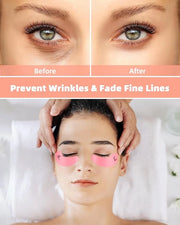 Under Eye Patches Silicone - 2 Pairs Reusable Eye Wrinkle Patches, Reusable Under Eye Mask, Plump Fine Lines & Wrinkles, P...