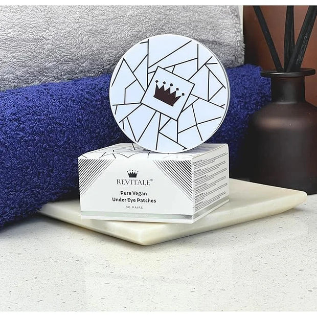 Pure Vegan Under Eye Patches, Helps Reduce Puffy Eyes & Dark Circles, Revitalise Dull Eye Masks - Nourishes, Renews, Sooth...