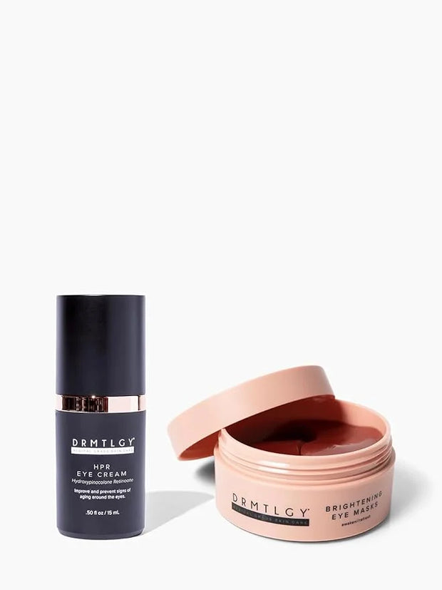 DRMTLGY Bright Eyes Set: HPR Eye Cream & Brightening Eye Masks - Target Dark Circles, Puffiness, Wrinkles, and Bags Under ...