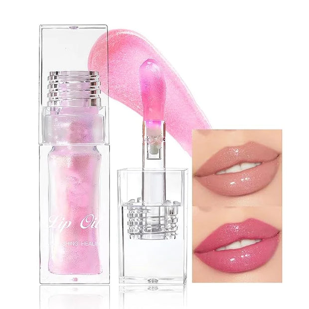 Erinde Magic Color Changing Moisturizing Lip Glow Oil, Plumping Glimmer Changing Lip Oil, Long Lasting Nourishing Lip Glow...