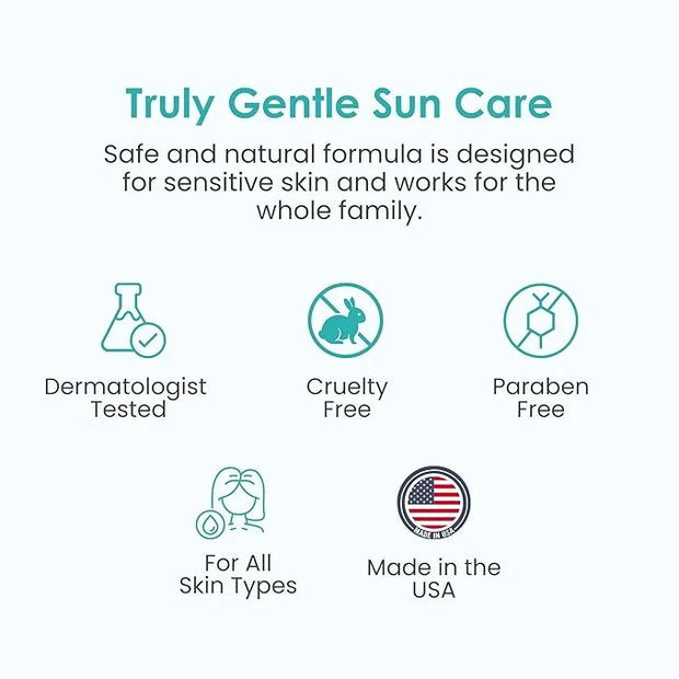 TruKid Easy On Mineral Sunscreen SPF 50 - Kids & Baby Sunscreen for Face & Body, Sunblock Protection for Sensitive Skin, U...