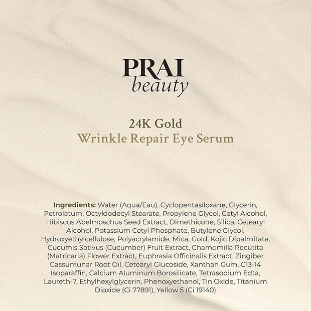 PRAI Beauty 24K Gold Wrinkle Repair Eye Serum - Anti-Aging & Anti-Wrinkle Serum - 0.5 Oz - Product Image