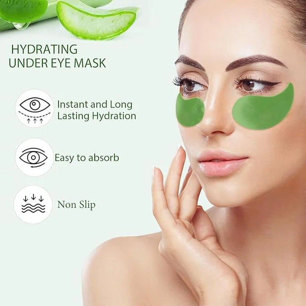 Under Eye Patches, 30 Pairs Aloe Vera Eye Mask for Dark Circles, Puffy Eyes, Wrinkles,Skincare for Women & Men - Product I...