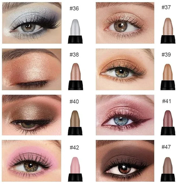 Kaely 8Pcs Cream Eye Shadow Brightener Sticks Set for Eyes,Shimmer Matte Pencil Eyeshadow Applicator Stick Palette,Hallowe...