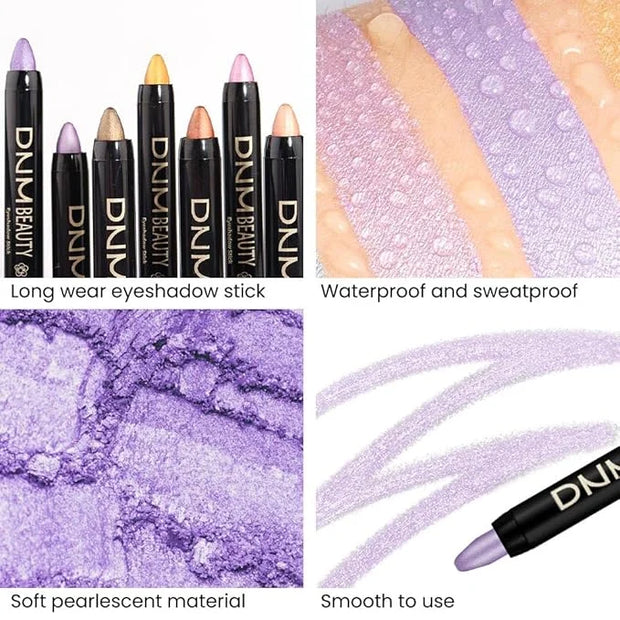Kaely 2Pcs Cream Eyeshadow Stick Set for Eyes,Light Purple & Vioiet Shimmer Pen,Eye Brightener Halloween Makeup,sombras pa...