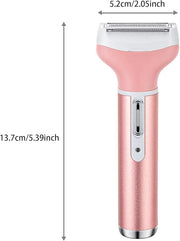 Electric Razor for Women Facial Hair Removal and 4 in 1, Bikini Trimmer Pubic Underarms Painless Nose Eyebrow Body Leg Hai...