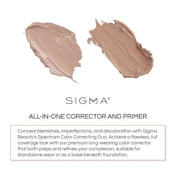 Sigma Beauty Spectrum Color-Correcting Duo – Color Correcting Cream for Concealing and Priming Skin, 2in1 Makeup Set with ...
