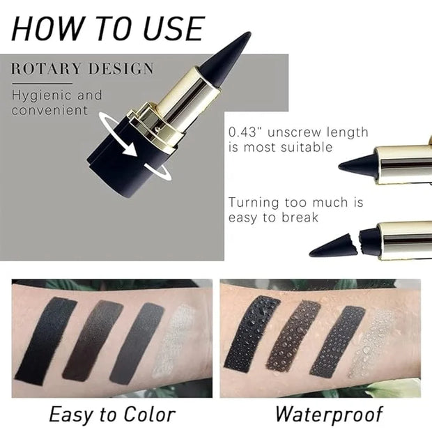 Kaely 2Pcs Black Brown Gel Eyeliner Pencil, Natural Black Eyeliner Cream for Waterline, Crayon Eye Liner Waterproof Smudge...