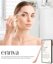 ennva Eyebrow Razor for Women-Eyebrow Trimmer Dermaplaning Tool-Ergonomic Eyebrow Shaper & Facial Razor for Peach Fuzz-Exf...