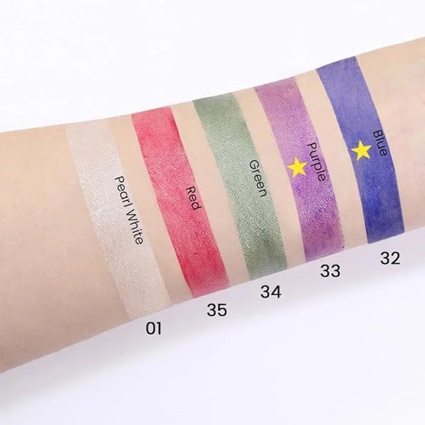 Kaely 2Pcs Cream Eyeshadow Sticks Set for Eyes Waterproof,Blue Shimmer & Purple Shimmer Matte Eye shadow Stick Pencil Pen ...