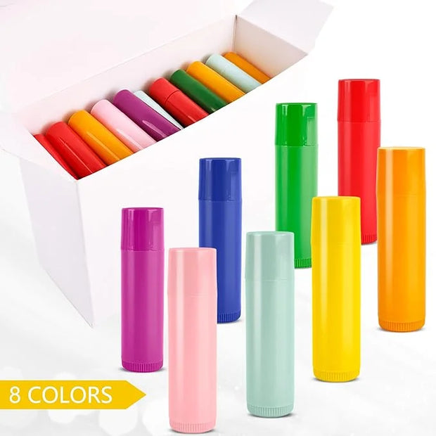 96 Pcs 5g Lip Balm Tubes bulk Plastic Empty Lip Balm Containers Refillable Rotatable Lipstick Tubes DIY Lip Gloss Balm Tub...