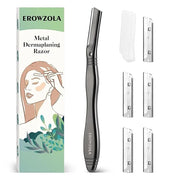 Dermaplane Razor for Women Face with 6 Refill Blades, Dermaplaning Tool Face Razors for Removes Facial Hair, Peach Fuzz, R...