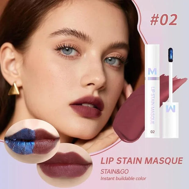 Matte Lip Gloss Peel Off Masque - Peel Off Lip Stain Tattoo, Toffee Rose Peel Off Lip Tint，Long Lasting Waterproof Transfe...