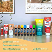 Sun Zapper Zinc Oxide Mineral Sunscreen Stick (Pink, Blue, Green, Yellow) SPF 50+ Water Resistant for Face & Body, Adults,...