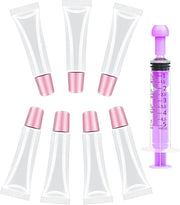 7Pcs Lip Gloss Tubes 10ml - Clear Lip Balm Containers, Refillable Squeeze Tubes for Lip Gloss, Soft Empty Mini Cosmetic Tu...