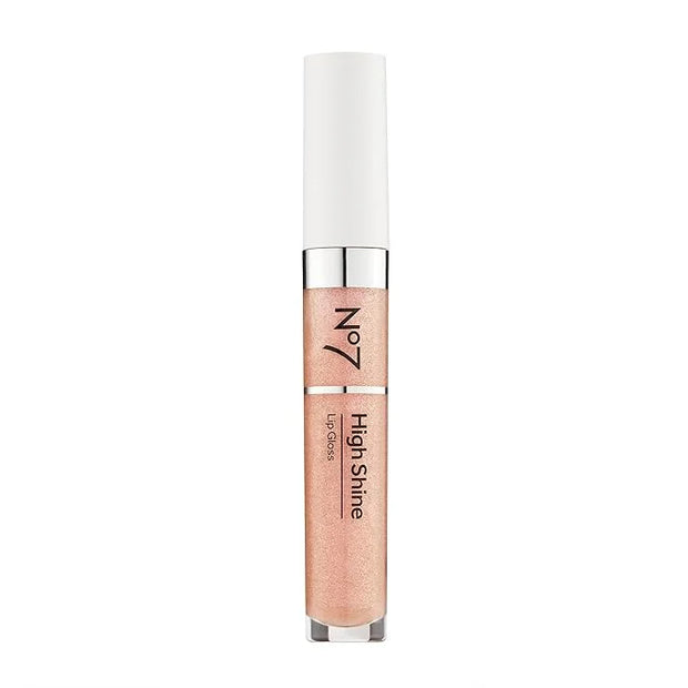 No7 High Shine Lip Gloss - Sparkling Rose - Moisturizing, High-Shine Lip Gloss with Jojoba Oil for Lips - Hydrating, Longw...