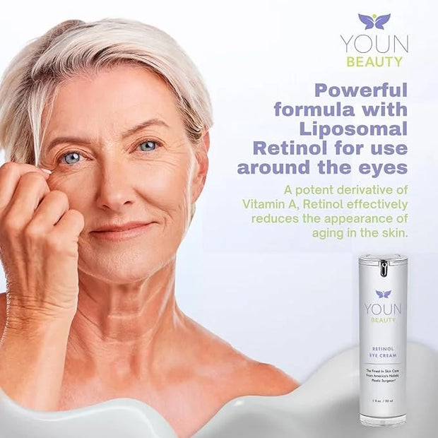 YOUN Beauty Retinol Eye Cream by Plastic Surgeon Dr. Anthony Youn | Paraben-Free Night Eye Cream with Liposomal Retinol & ...