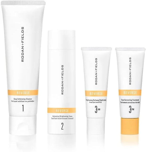 Rodan + Fields Reverse Regimen: Cleanser, Toner, Lotion SPF 50, & Treatment | Daily Moisturizer | Contains Vitamin C & Ret...