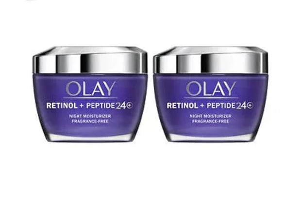 Olay Retinol + Peptide 24 Fragrance Free Night Moisturizer, 1.7 OZ (2 Packs) - Product Image