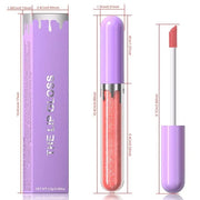 Glitter Liquid Lip Gloss,Peach Shimmer Lipstick, Waterproof Shimmer Lip Stain Lip Glaze, High Shine Long Lasting Shiny Lip...