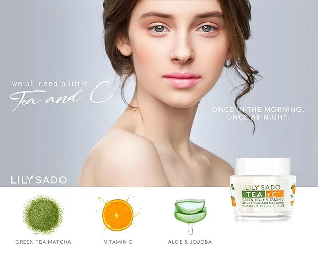 LILY SADO TEA+C™ Green Tea & Vitamin C Moisturizer - Antioxidant, Anti-Aging Anti-Wrinkle Daily Moisturizing Lotion - Hydr...