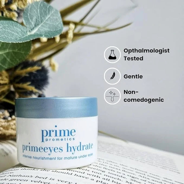 PrimeEyes Hydrate Under Eye Cream for Mature Women – Hydrating Eye Cream for Dark Circles and Wrinkle Repair – Soft, Glowi...