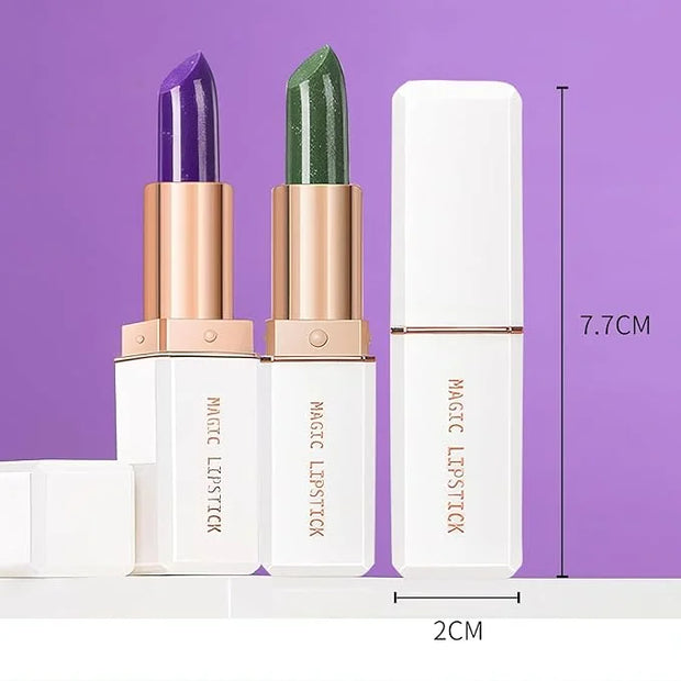 Color Changing Lipstick, 6-Colors Lip Stain Temperature Activated Vegan Formula, Magic Lipstick Long-Lasting, Nourishing, ...