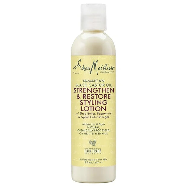 SheaMoisture Styling Lotion for Damaged Natural Hair Jamaican Black Castor Oil Silicone Free Hair Treatment 8 oz - Product...