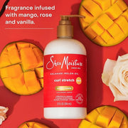 SheaMoisture Curl Stretch Conditioner Kalahari Melon Oil Infused with Hyaluronic Serum, Hydration Hero Deeply Moisturizes ...