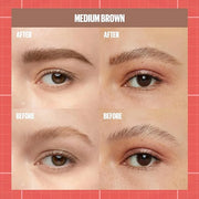 Maybelline Build-A-Brow 2-in-1 Brow Pen and Sealing Eyebrow Gel, Eyebrow Makeup for Real-Looking, Fuller Brows, Medium Bro...