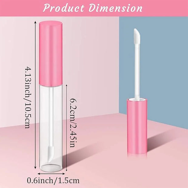 30 Piece Lip Gloss Tube 10 ml Empty Refillable Lip Balm Bottle Clear Plastic Gloss Container Reusable Lipstick Bottle with...