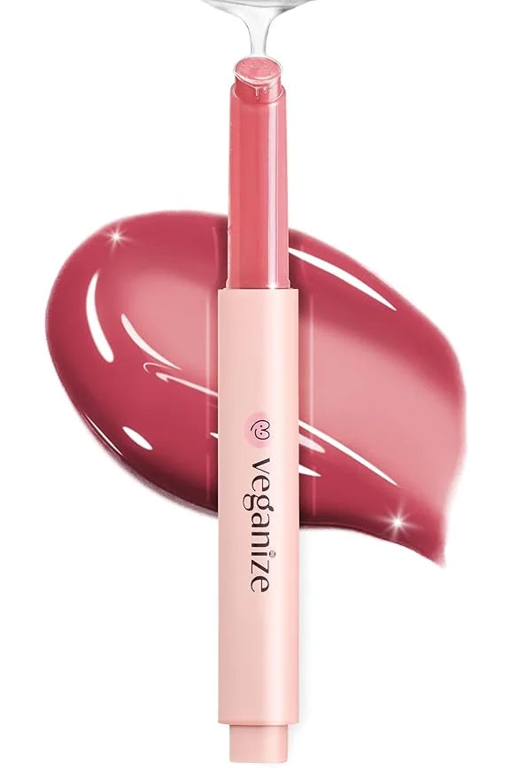 self beauty Veganize Collagen Lip Glass Balm - Hydrating Lip w/Hyaluronic Acid - Vegan Korean Lip Balm Moisturizing Lip Ca...