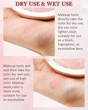 Baked Blush, Lighting Glow Marbleized Blush Powder Palette, Cruelty-Free Powder Blusher, Eyeshadow & Highlight for a Light...