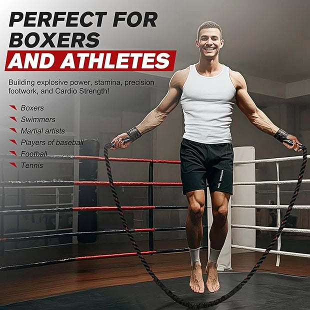 Jump Rope, Weighted Jump Ropes for Men women, 2.8lb 3.8lb 3.8lb 5lb 5lb Heavy - Product Image