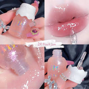 5 Colors Shimmer Lip Gloss Set Hydrating Lip Glow Oil Cute Hydrating Tinted Lip Transparent Balm Set - Product Image