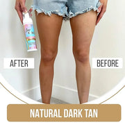 Self Tanner Dark Mousse - Fast-Acting, Anti-Cellulite, Natural Glow, Enriched with Aloe Vera & Coconut, Streak-Free & Trus...