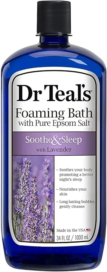Dr. Teal's Foaming Bath Variety Gift Set (2 Pack, 34oz Ea.) - Soothe & Sleep Lavender, Glow & Radiance Vitamin C and Citru...