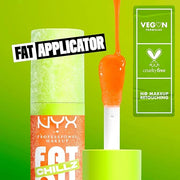 NYX PROFESSIONAL MAKEUP Fat Oil Chillz, Moisturizing, Shiny and Vegan Tinted Lip Gloss - Citrus Chiller (Sheer Orange) - P...