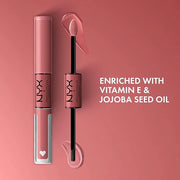 NYX PROFESSIONAL MAKEUP Shine Loud, Long-Lasting Liquid Lipstick with Clear Lip Gloss - Cash Flow (Light Dusty Rose) - Pro...