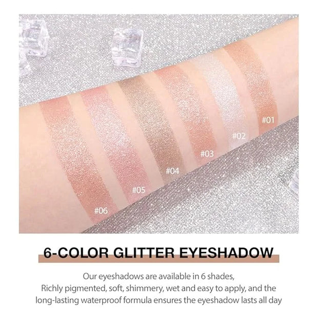 Monochrome Pressed Eyeshadow, Waterproof Neutral Powde Mini Shimmer Rose Gold Pink Eyeshadow, sombras para ojos, Talc, Par...