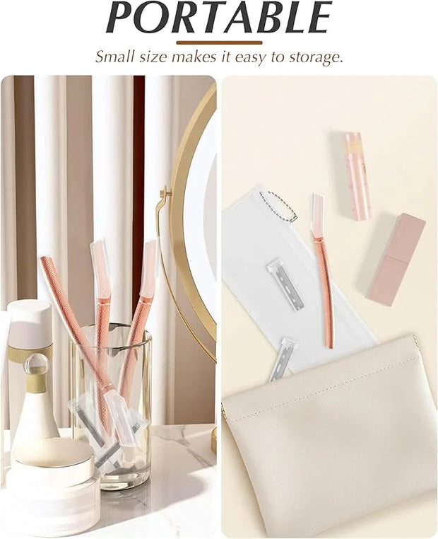 Dermaplaning Tool for Face Professional, Facial Razors for Women Face with 20 Blade Refills, Eyebrow Razor for Women and M...