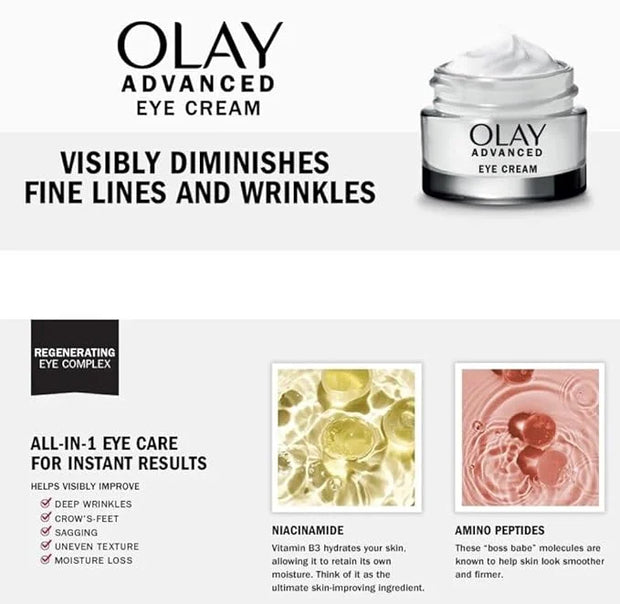 Olay Advanced Eye Cream, 0.5 oz (Pack of 2) (1.0oz) - Product Image