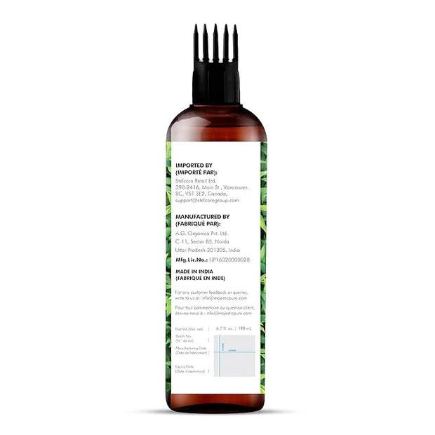 Majestic Pure 100% Pure Tea Tree Oil with Biotin for Hair Care, Strengthening, Nourishing, and Volumizing Formula with Joj...