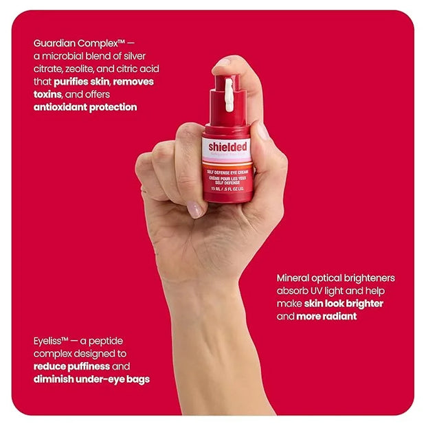 Beauty Self Defense Eye Cream Hydrating Skin-Protective Eye Cream with Silver Citrate & Peptides, 15ml - Product Image